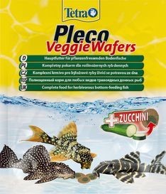 TetraPleco Veggie Wafers корм-пластинки с добавлением цуккини для донных рыб 15 г