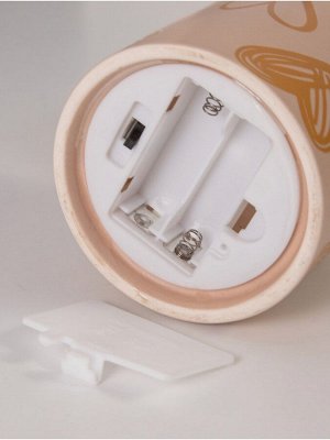 Светильник "Цилиндр" большие сердца LED 2хАА 8,5х8,5х17см