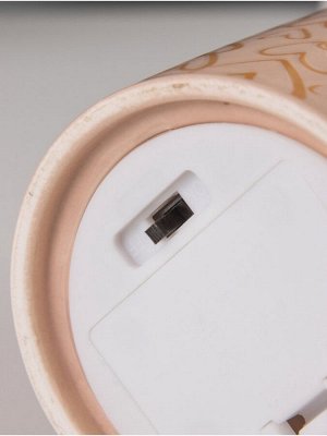 Светильник "Цилиндр" малые сердца LED 2хАА 8,5х8,5х17см