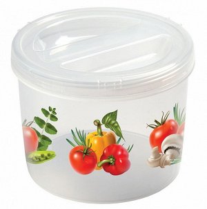 Банка, 1,2 л, с завичивающейся крышкой, пластик, цвет ассорти
