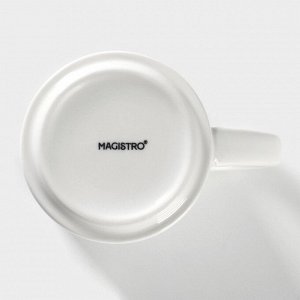 Набор кружек Magistro Mien, 270 мл, 6 шт., фарфор, белый