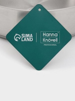 Сковорода-сотейник Hanna Knövell, 2.7 л, d=24 см, h=6.5 см, толщина стенки 0.6 мм, индукция, нержавеющая сталь