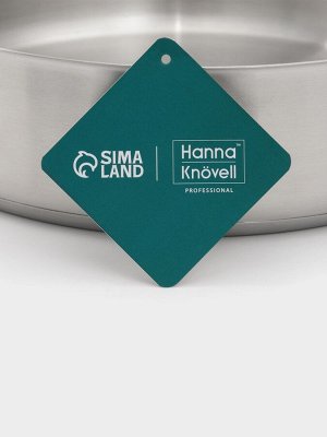 Сковорода-сотейник Hanna Knövell, 4.4 л, d=28 см, h=7.5 см, толщина стенки 0.6 мм, индукция, нержавеющая сталь