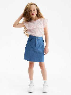 Юбка для девочки MINAKU: Jeans collection, цвет синий.