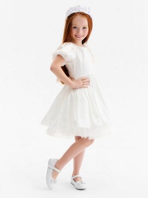 Платье нарядное детское MINAKU: PartyDress, молочное.