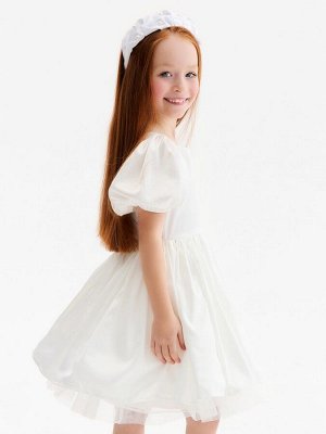 Платье нарядное детское MINAKU: PartyDress, молочное.