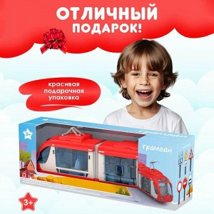 Трамвай со световым и звуковым эффектами (в индивидуальной коробке)