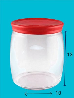 Банка, 920 мл, для сыпучих продуктов, цветная крышка, стекло, ЧЕШНИ