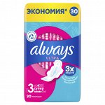 ALWAYS Ultra Женские гигиенические прокладки ароматизированные Super Quatro 30шт