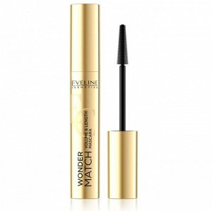 Wonder Match Тушь для ресниц удлинение и объем Intense Black, черная 7мл