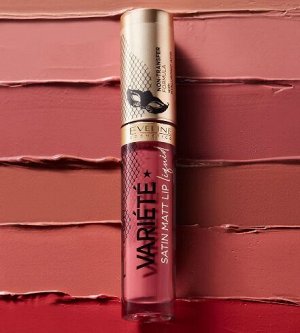 Губная помада с гиалуроновой кислотой жидкая матовая №10 EVELINE VARIETE Perfect Matte