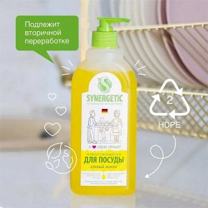 Synergetic Средство для мытья посуды "Сочный Лимон" 500 мл