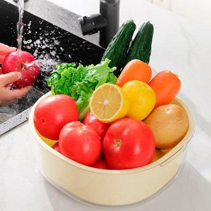 Двухслойная корзина для мытья и хранения овощей и фруктов