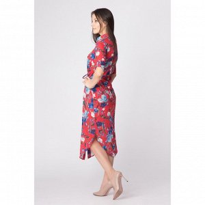Платье-рубашка женское, цвет арбуз, размер 44, рост 168
