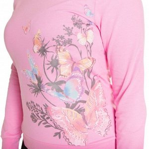 Джемпер женский KAFTAN "Бабочки", цвет розовый, размер XS(42), хлопок 100%