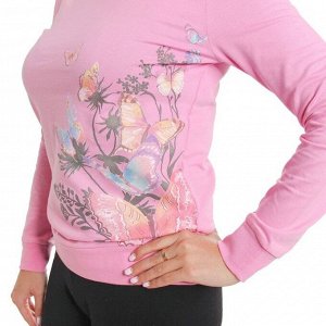 Джемпер женский KAFTAN "Бабочки", цвет розовый, хлопок 100%