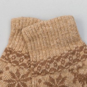 Перчатки женские из шерсти "Верблюд" 04126 цвет бежевый, р-р 17-19