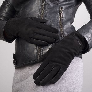 Перчатки женские, размер 8, с утеплителем, цвет чёрный