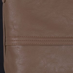 Сумка женская, отдел на молнии, 2 наружных кармана, регулируемый ремень, цвет светло-коричневый