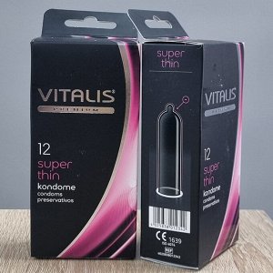 Презервативы VITALIS premium SUPER THIN (ультратонкие), 12 шт