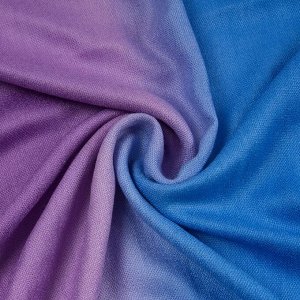 Палантин женский шерстяной, цвет сиреневый/голубой, размер 70х175 см