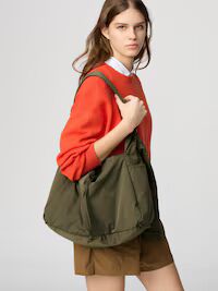 UNIQLO: C - объемная сумка через плечо - 57 OLIVE