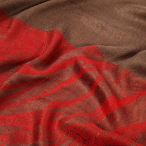 Палантин женский, цвет коричневый/красный, размер 70х180 см