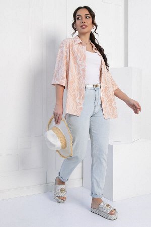 LT Collection Рубашка Таффи (персиковая) Б12911-29М
