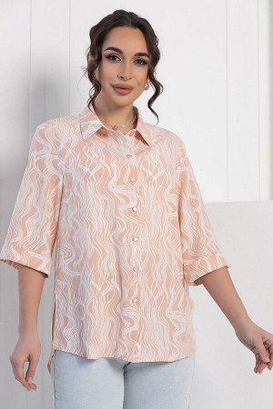 LT Collection Рубашка Таффи (персиковая) Б12911-29М