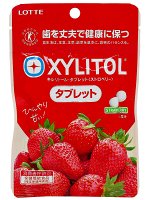 Драже Xylitol tablet strawberry со вкусом клубники, Lotte, 35г, 1/10/80