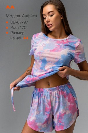 Женская хлопковая пижама с шортами Happyfox
