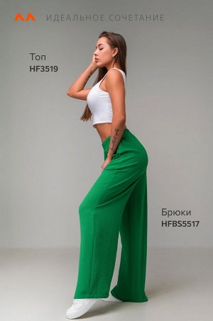 Женские летние брюки палаццо из ткани-жатка Happyfox