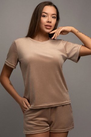 Женский велюровый костюм с шортами Happyfox