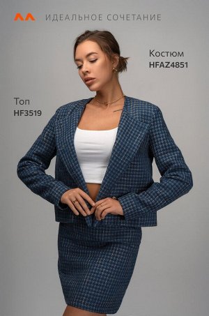 Женский твидовый костюм с юбкой Happyfox
