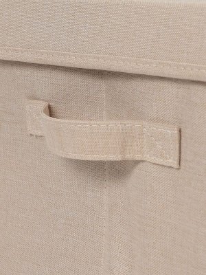 Короб стеллажный с крышкой LaDо́m, 38x26x24 см, бежевый, материал батист