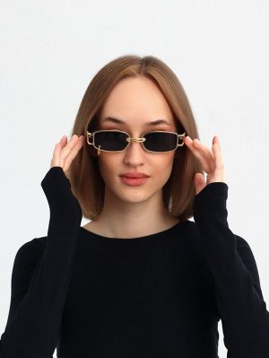 Очки солнцезащитные OneSun, UV 400, линза 3.2x5.3 см, ширина 14.6 см, дужка 15.6 см, черные дужки