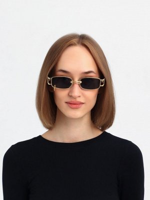 Очки солнцезащитные OneSun, UV 400, линза 3.2x5.3 см, ширина 14.6 см, дужка 15.6 см, черные дужки