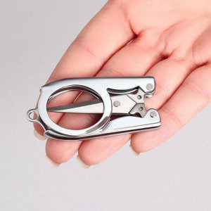 Ножницы маникюрные, складные, прямые, 10.5 см