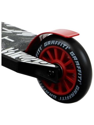Самокат трюковой GRAFFITI Clever 24, колёса PU 100 мм, резьбовая компрессия, ABEC 9 Chrom, цвет чёрный