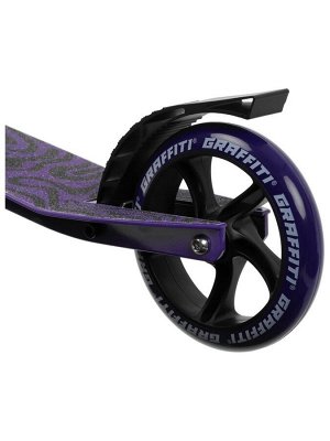 Самокат городской GRAFFITI Comfort Lux 145, колёса PU 145 мм, с передним амортизатором, ABEC 9 Carbon