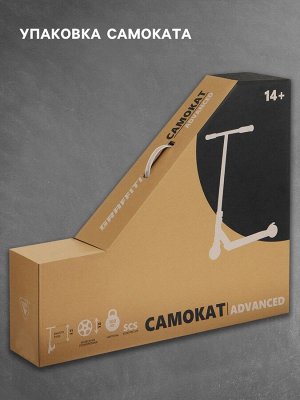 Самокат трюковой GRAFFITI Advanced 24, колёса PU 100 мм, SCS компрессия, ABEC 9 Chrome, цвет чёрный