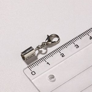 Замок-карабин (набор 5 шт.), 12x7 мм с удлинителем и обжимными круглыми концевиками 10x5 мм