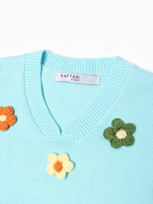 Жилет для девочки KAFTAN «Ромашки», голубой