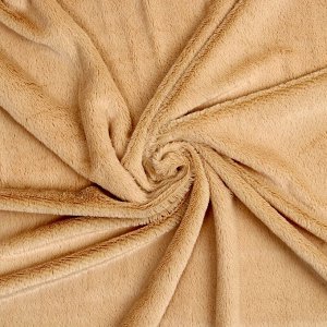 Ткань для рукоделия, мех, светло-коричневая, лоскут 50x50 см
