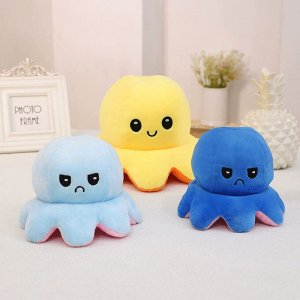 Игрушка осьминог перевертыш, осьминожка, мягкая вывернушка, 20 см