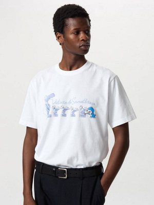 UNIQLO - футболка Doraemon & Louvre museum - 00 WHITE