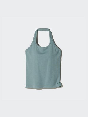 UNIQLO - летний топ с чашечками - 01 OFFWHITE