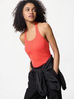UNIQLO Open back halter bra top - летний топ с чашечками - 24 ORANGE