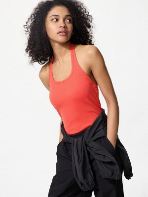 UNIQLO Open back halter bra top - летний топ с чашечками - 24 ORANGE
