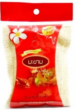 Спа-мыло в мочалке "Куркума и мед" Panatip Honey Turmeric Spa Herb Soap with Loofah Bag